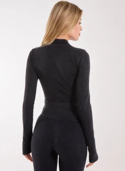 Active Rib Double Zip Top