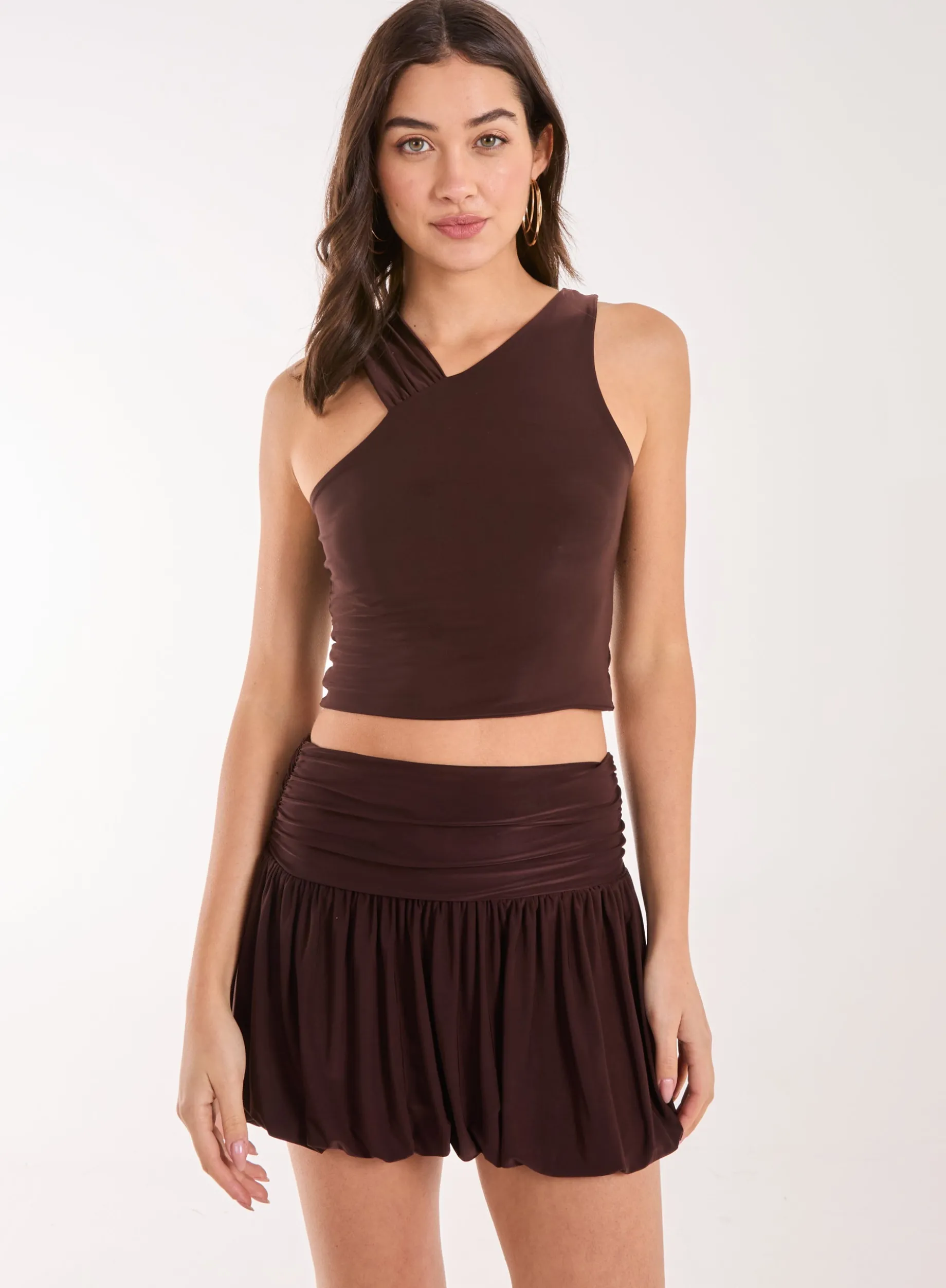 Asymmetric Strap Crop Top