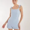 Back Detail Broderie Playsuit