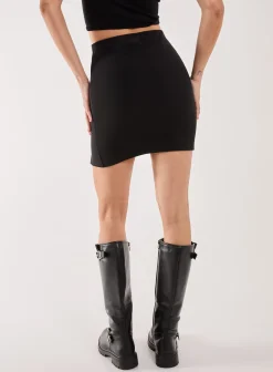 Bandage Double Split Mini Skirt