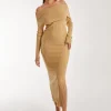 Bardot Ribbed Knit Maxi Dress