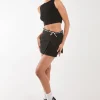 Bengaline Bow Detail Mini Skirt