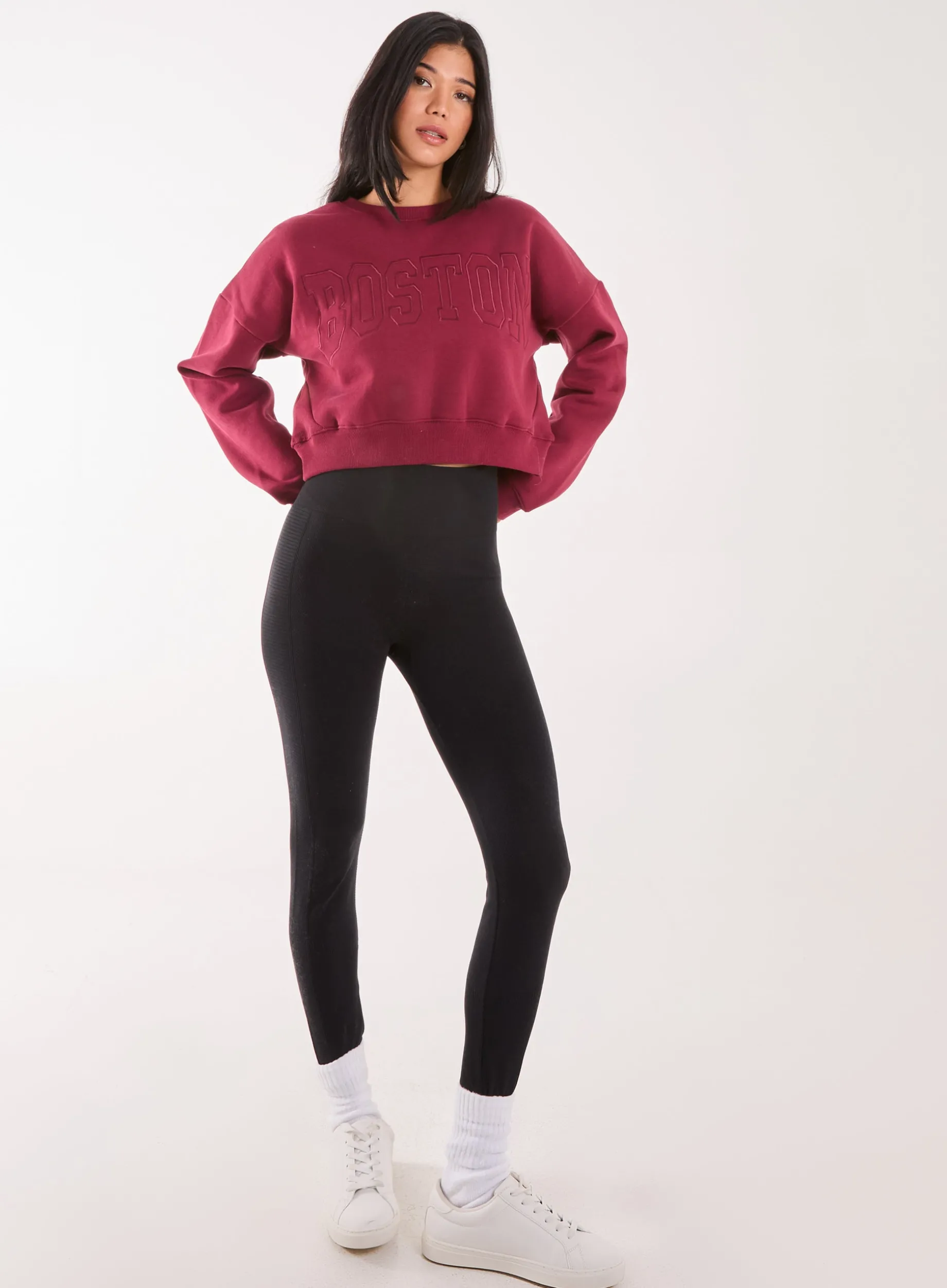 Boston Silk Detail Crop Sweater
