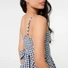 Bow Back Gingham Mini Dress