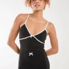Bow Detail Piping Strappy Vest