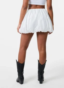 Broderie Puffball Mini Skirt