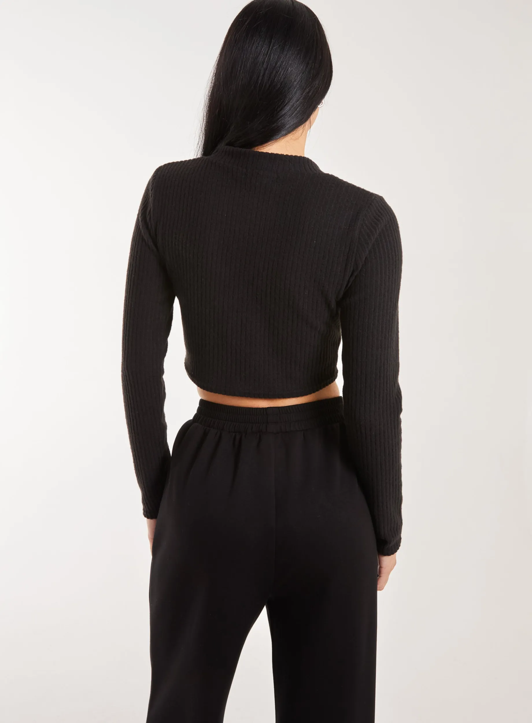 Brushed Long Sleeve Cardigan