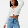 Brushed Rib Bow Top