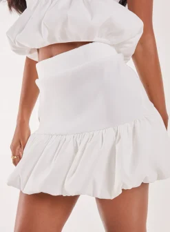 Bubble Hem Mini Skirt