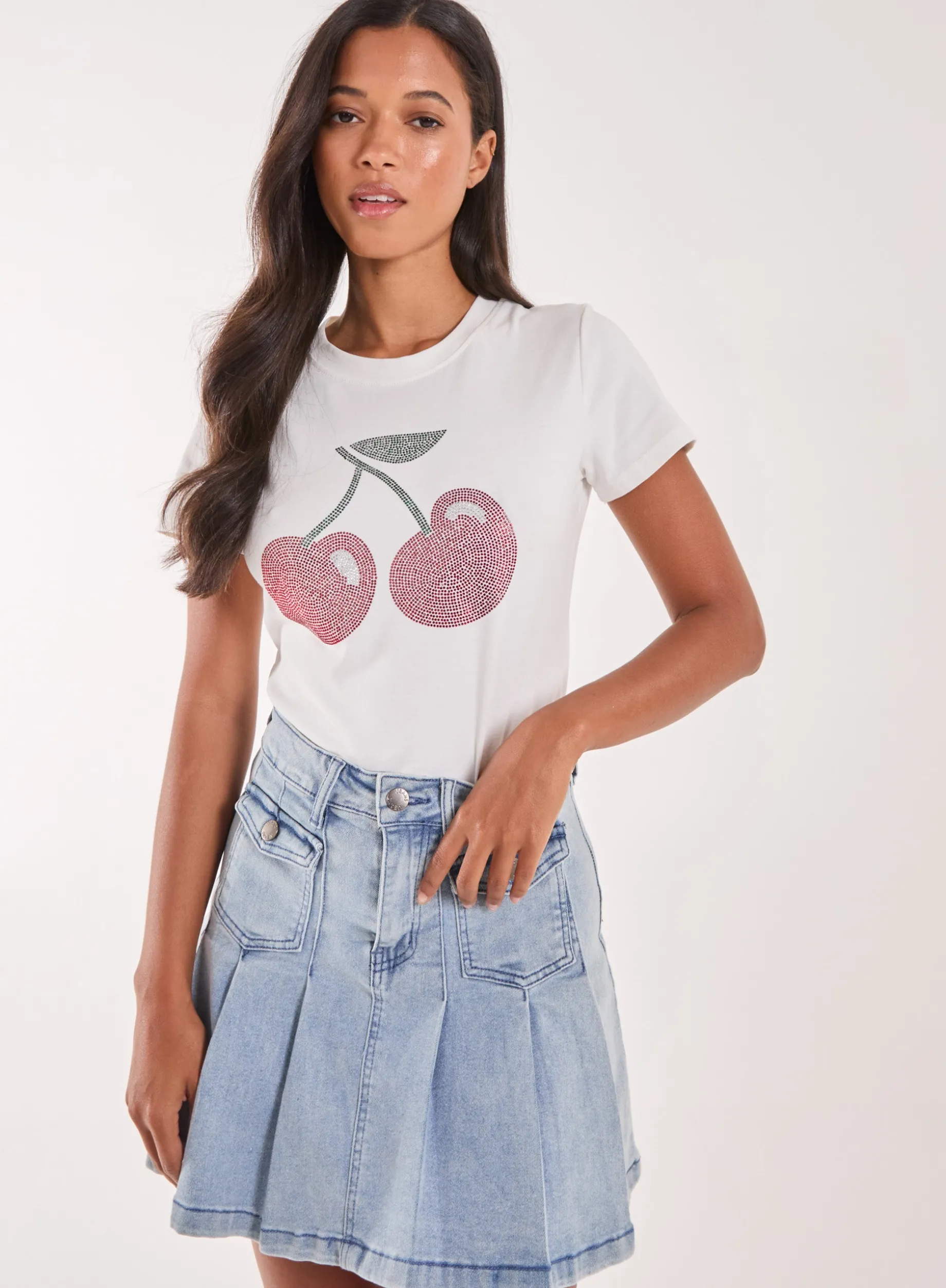 Cherry Embellished T-Shirt