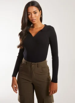 Collared Knitted Jumper