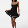 Contrast Binding Tiered Mini Dress