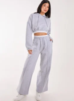 Contrast Waistband Cropped Hoodie