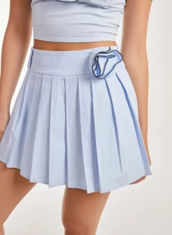 Corsage Pleated Mini Skort