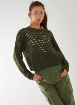 Crochet Knitted Sweatshirt