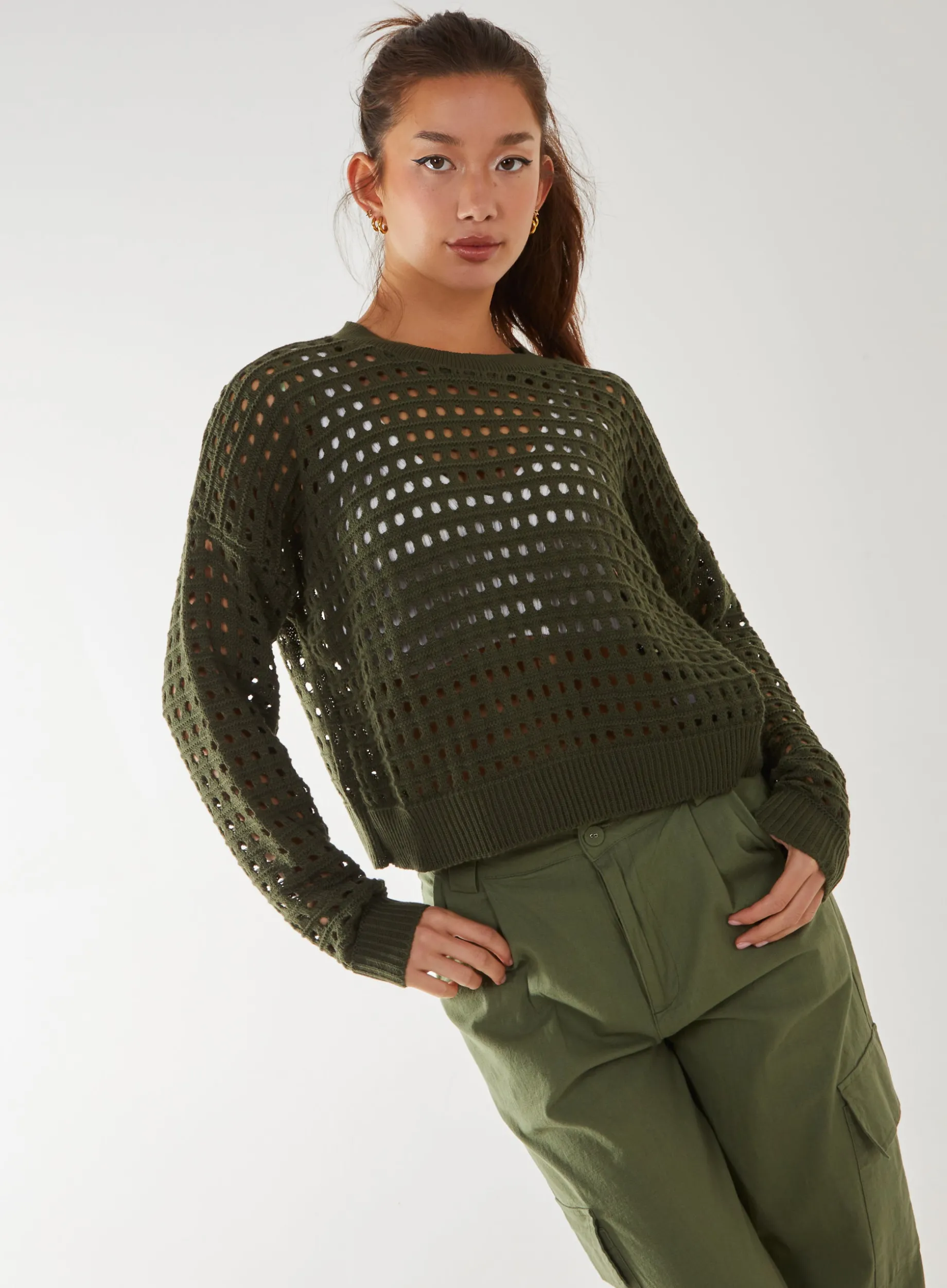 Crochet Knitted Sweatshirt