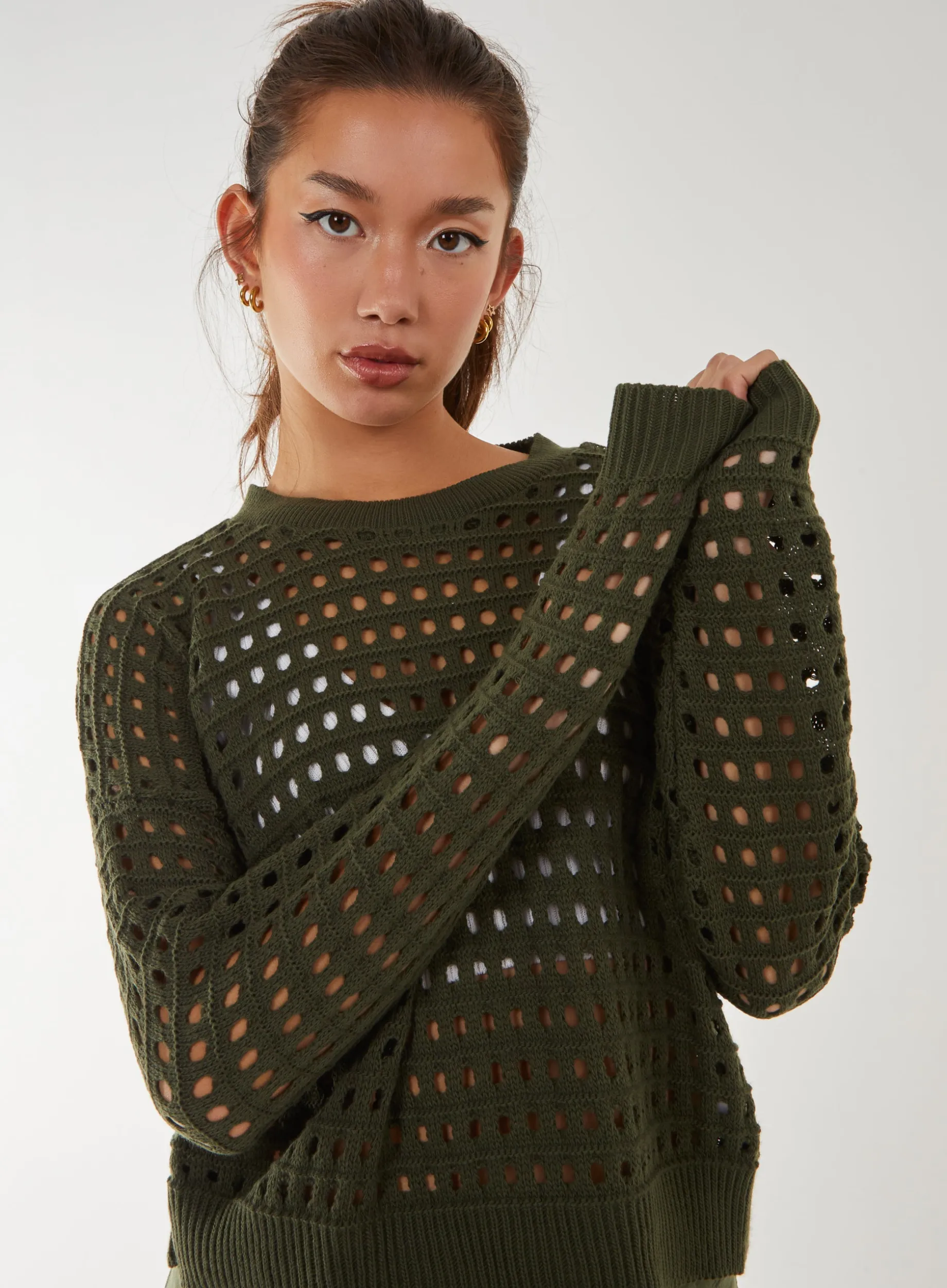 Crochet Knitted Sweatshirt