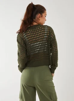 Crochet Knitted Sweatshirt