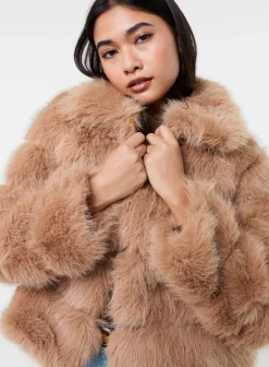 Cropped Fur Pelted Jacket