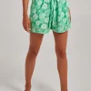 Daisy Print Tie Front Flippy Shorts