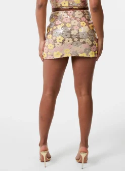 Daisy Sequin Mini Skirt