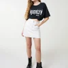 Denim Diamante Mini Skirt