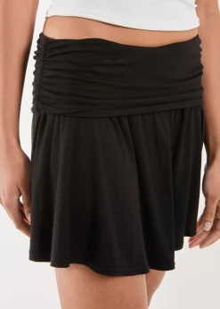 Double Fold Over Mini Skirt