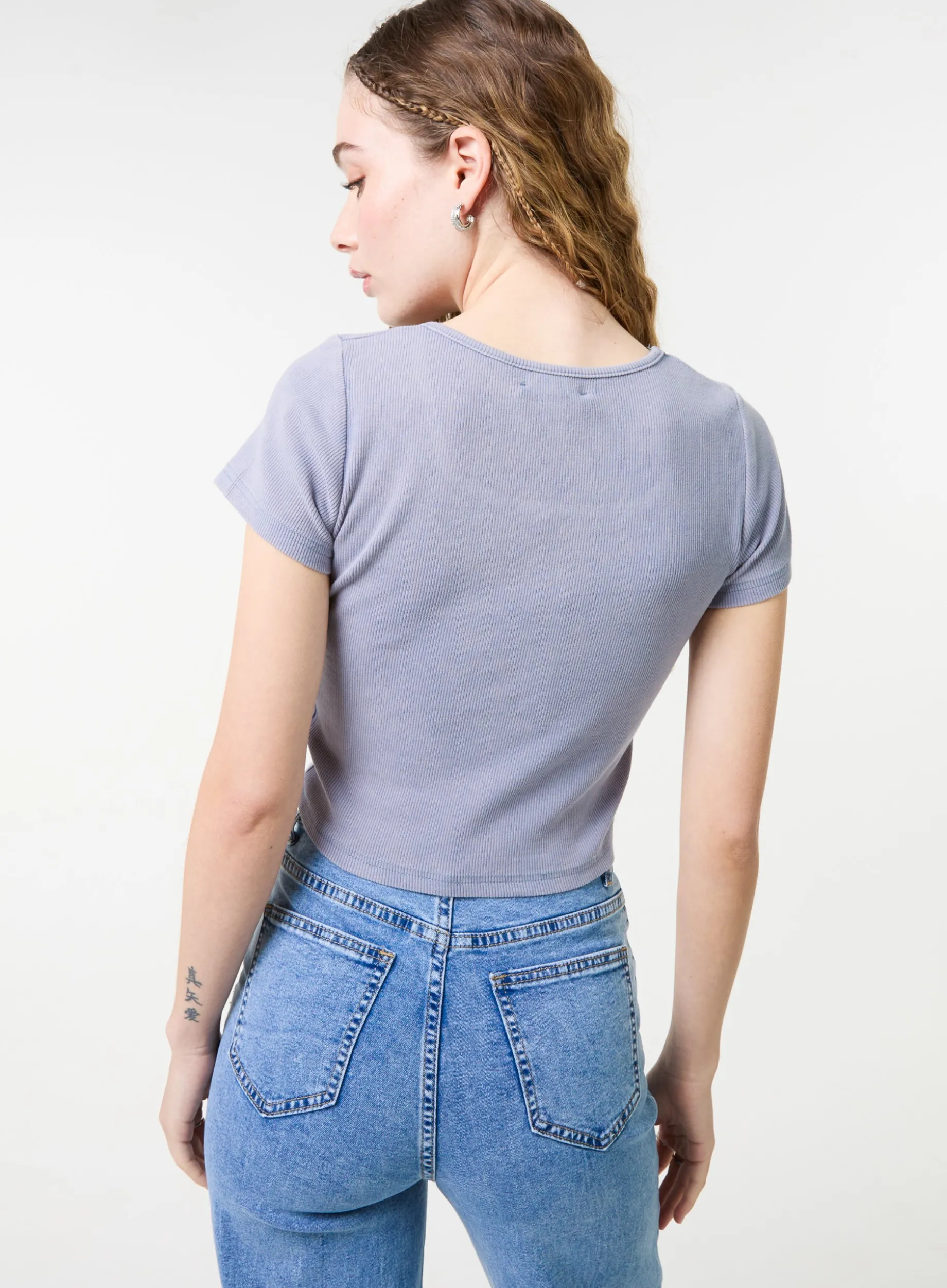 Embellished Wash Rib Top