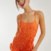 Floral Print Frill Hem Playsuit