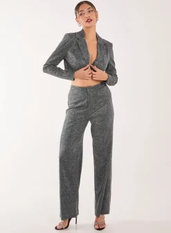 Glitter Cropped Blazer