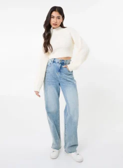 High Neck Knitted Jumper