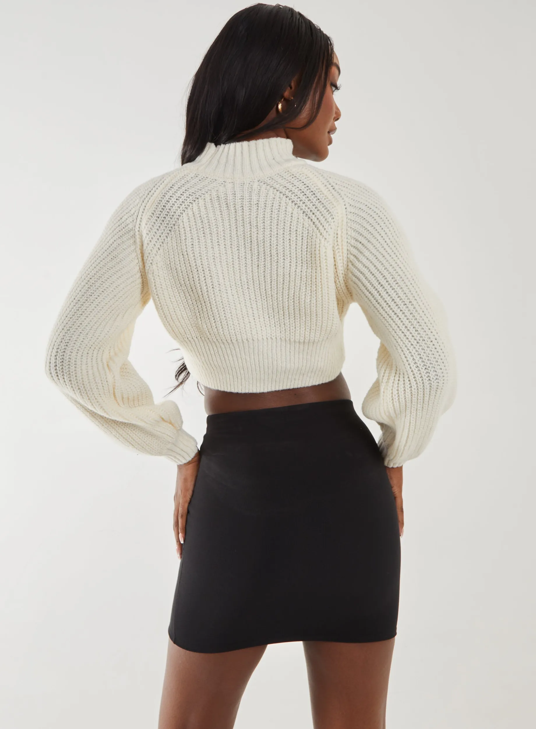 High Neck Knitted Jumper