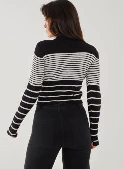 High Neck Mixed Stripe Jumper