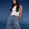 High Waist Glitter Jeans