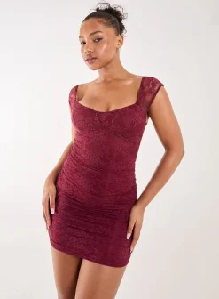 Lace Sweetheart Mini Dress