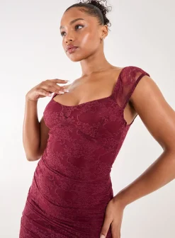 Lace Sweetheart Mini Dress