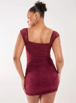 Lace Sweetheart Mini Dress