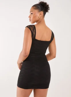 Lace Sweetheart Mini Dress