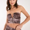 Leopard Lace Bandeau Top