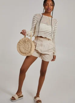 Long Sleeve Crochet Top