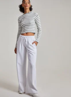Long Sleeve Knitted Striped Jumper