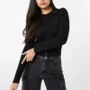 Long Sleeve Zip Up Ribbed Top