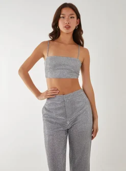 Metallic Crop Top