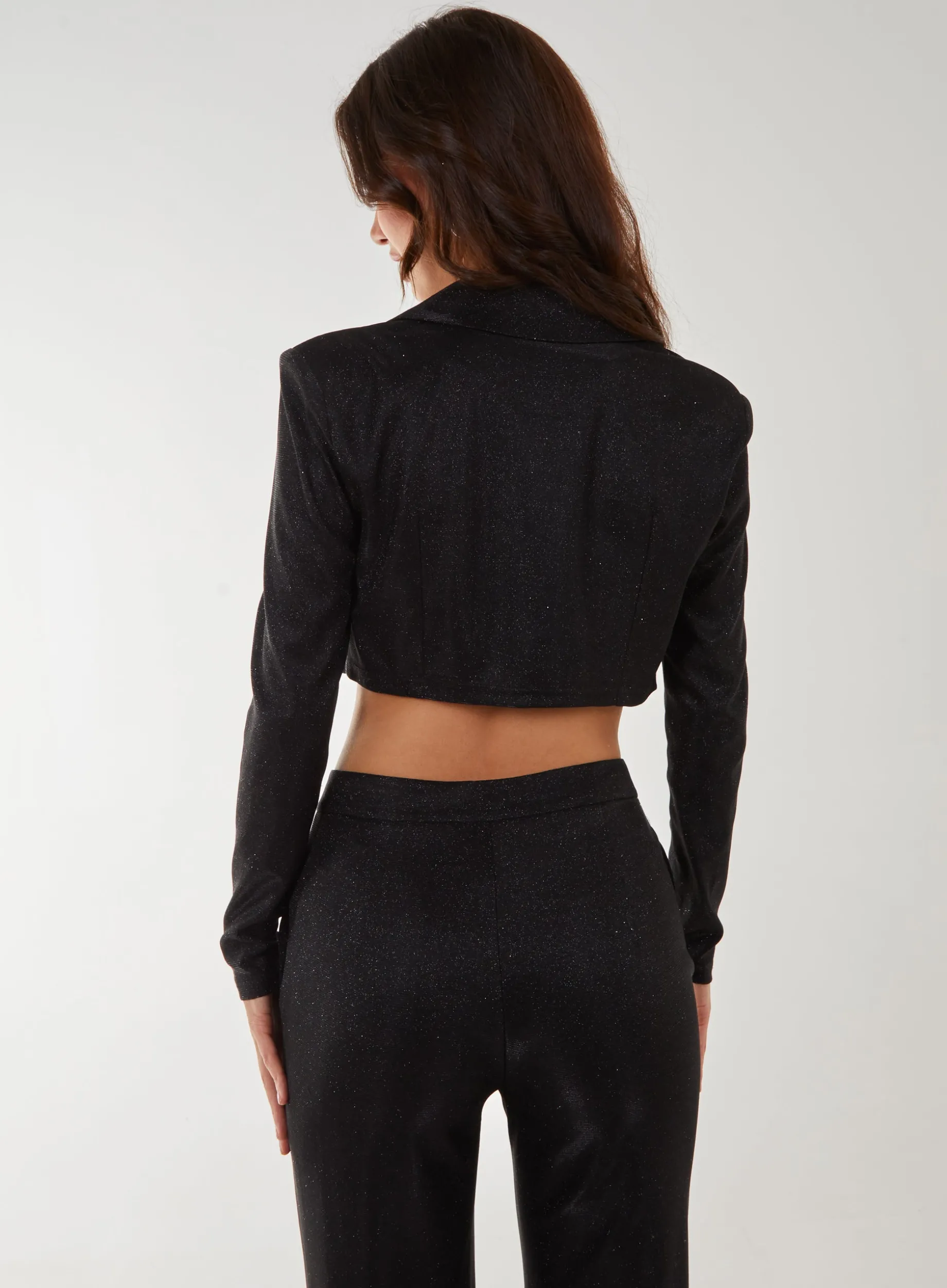 Metallic Cropped Blazer