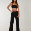 Metallic Straight Leg Trousers