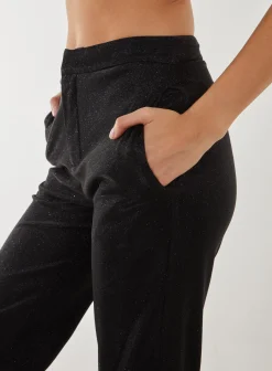 Metallic Straight Leg Trousers