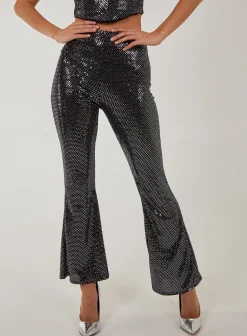 Mirrored Flare Trousers