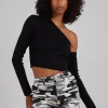 One Shoulder Long Sleeved Top