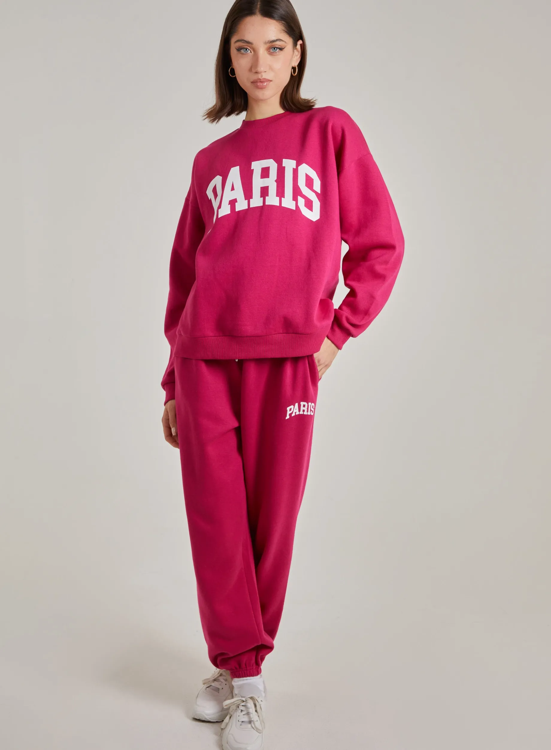 Paris Slogan Oversized Sweatshirt
