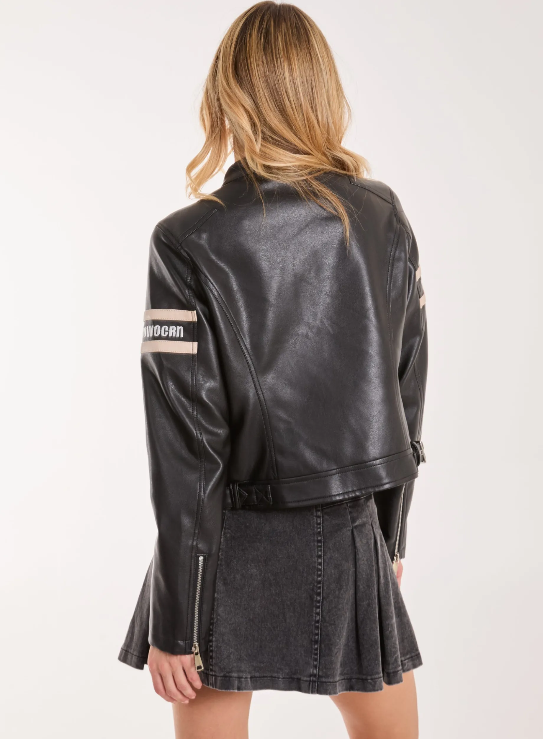Patch Mix Motocross Biker Jacket